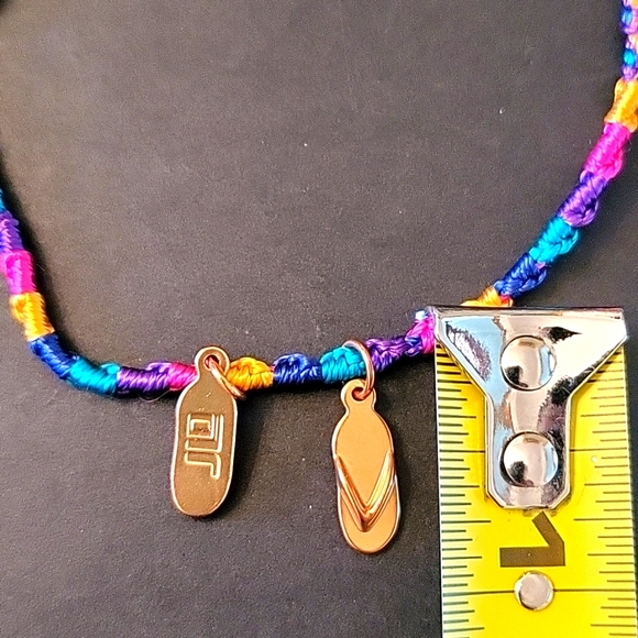 NEW Jennifer Lopez J-Lo Multi-color Woven Bracelet/Anklet! NWOT - Picture 12 of 12